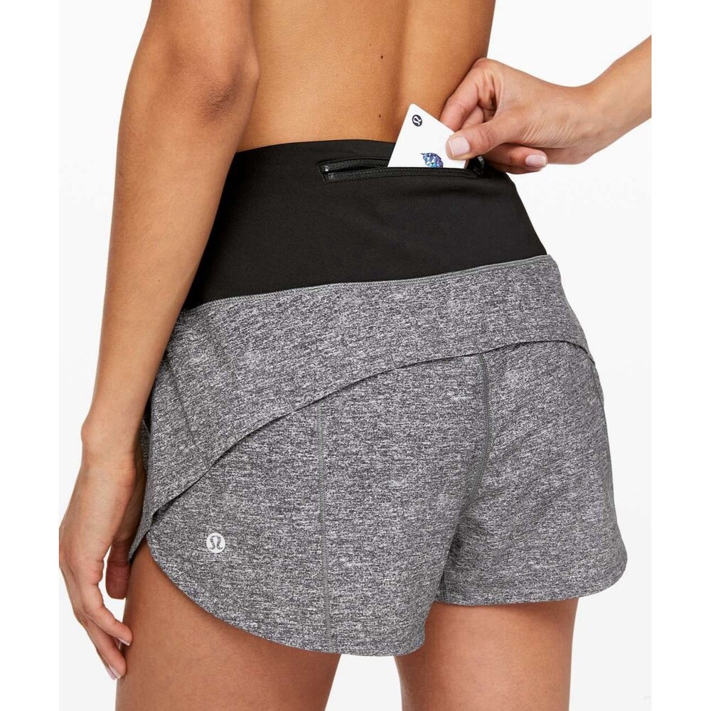 Lululemon Speed Up Short High-Rise *2.5 Heather Lux Multi Black Size 10 Tall